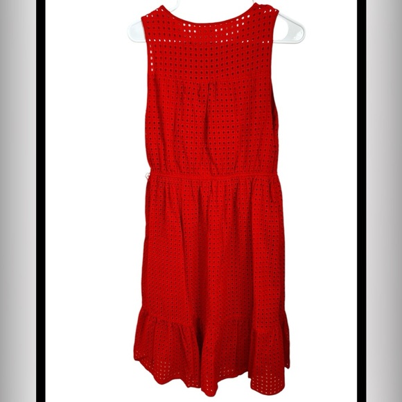Melloday orange Eyelet Ruffle Hem dress Nordstrom - Picture 7 of 13